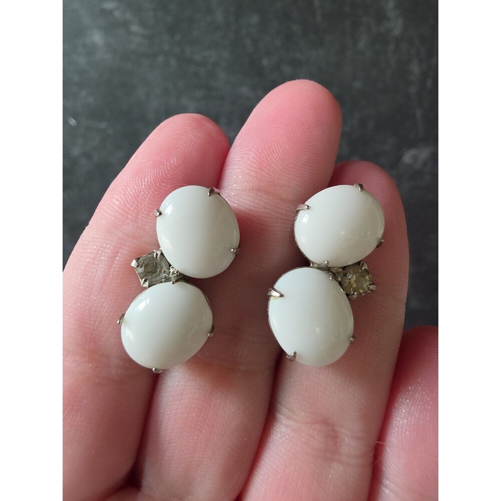 Screwback Earrings Vintage Costume Jewelry READ Description